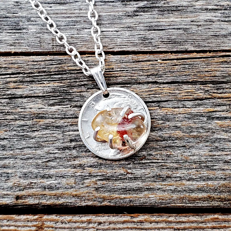 Huge Savings On Premium Jewelry Styles Citrine Mercury Dime Necklace