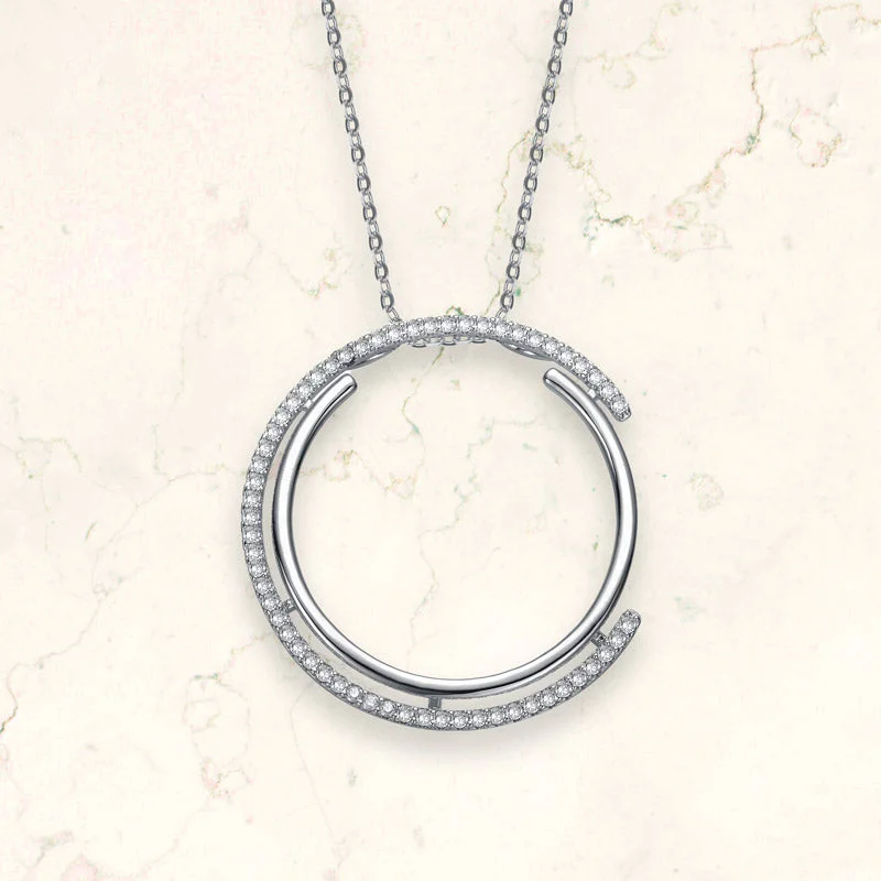 Seasonal Jewelry Clearance – Best Styles At The Lowest Prices Triomphe Circle CZ Pendant Necklace