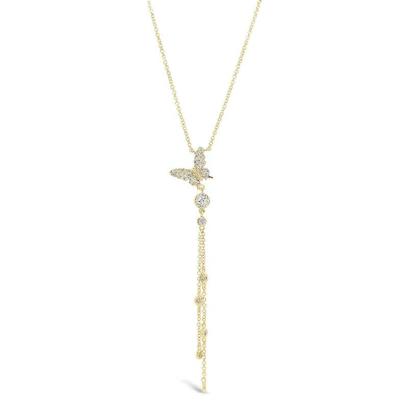 Make Your Outfit Shine With Discounted Jewelry Diamond Butterfly With Bezel-Set Diamonds Lariat Necklace Make Your Outfit Shine With Discounted Jewelry Diamond Butterfly With Bezel-Set Diamonds Lariat Necklace