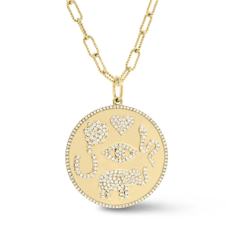 Fashion-Forward Jewelry At Incredible Prices Diamond Good Luck Charm Necklace
