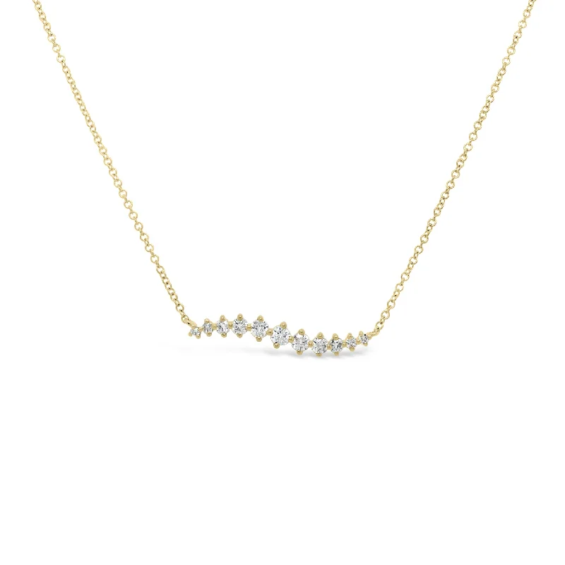 Exclusive Jewelry Sale Event – Shop Now Diamond Wave Bar Necklace
