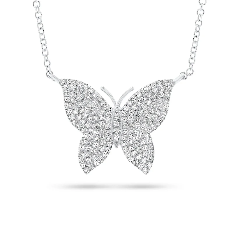 Stunning Statement Jewelry, Unbeatable Discounts Single Cut Butterfly Necklace