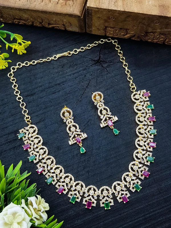 Elegant Jewelry, Affordable Luxury – Shop Now Gold finish Evergreen Trending designs Short AD necklace set Elegant Jewelry, Affordable Luxury – Shop Now Gold finish Evergreen Trending designs Short AD necklace set