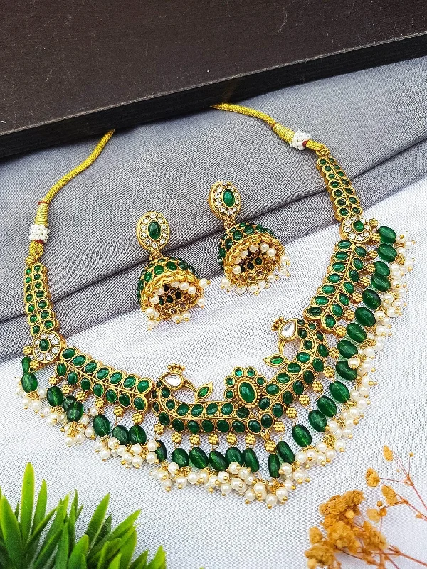 The Perfect Jewelry Piece At The Perfect Discount Gold Plated Designer Necklace set in different colours The Perfect Jewelry Piece At The Perfect Discount Gold Plated Designer Necklace set in different colours