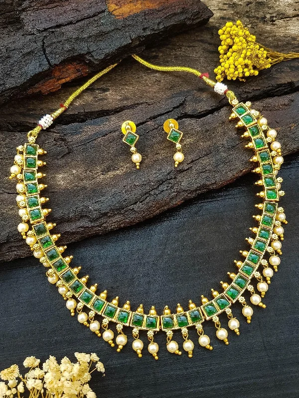 Exclusive Jewelry Markdowns – Limited-Time Offer Green Cz stone Simple Necklace 4981N-1 Exclusive Jewelry Markdowns – Limited-Time Offer Green Cz stone Simple Necklace 4981N-1