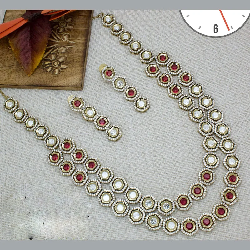Chic, Trendy, And Affordable Jewelry Sale Manisha Jewellery Gold Plated Austrian Stone Double Layer Necklace Set Chic, Trendy, And Affordable Jewelry Sale Manisha Jewellery Gold Plated Austrian Stone Double Layer Necklace Set