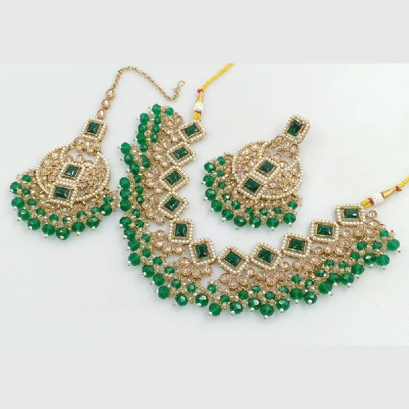 The Perfect Jewelry Piece At The Perfect Discount Manisha Jewellery Gold Plated Crystal Stone And Beads Necklace Set The Perfect Jewelry Piece At The Perfect Discount Manisha Jewellery Gold Plated Crystal Stone And Beads Necklace Set