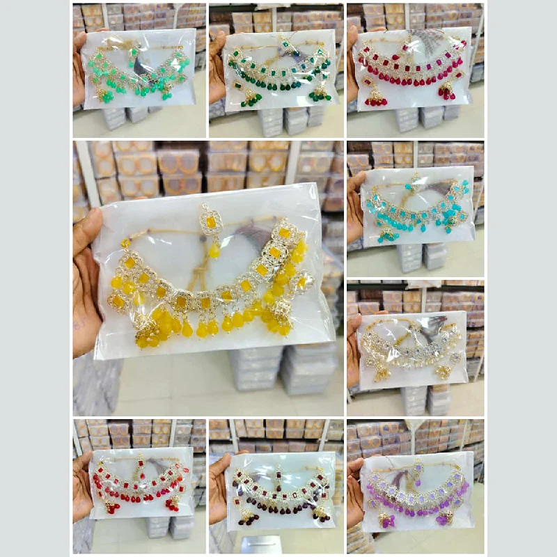Stunning Jewelry At A Fraction Of The Price Manisha Jewellery Gold Plated Crystal Stone And Beads Necklace Set (Assorted Color 1 Piece Only) Stunning Jewelry At A Fraction Of The Price Manisha Jewellery Gold Plated Crystal Stone And Beads Necklace Set (Assorted Color 1 Piece Only)