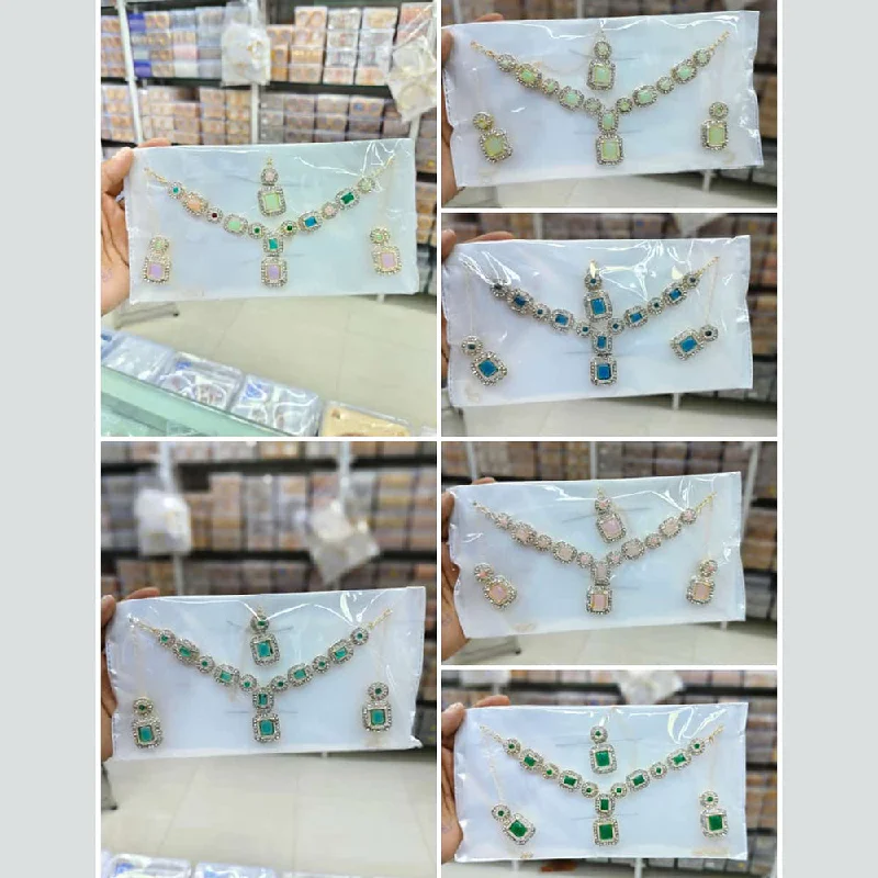 Last Chance To Grab Your Favorite Jewelry At A Discount Manisha Jewellery Gold Plated Crystal Stone Necklace Set (Assorted Color 1 Piece Only) Last Chance To Grab Your Favorite Jewelry At A Discount Manisha Jewellery Gold Plated Crystal Stone Necklace Set (Assorted Color 1 Piece Only)