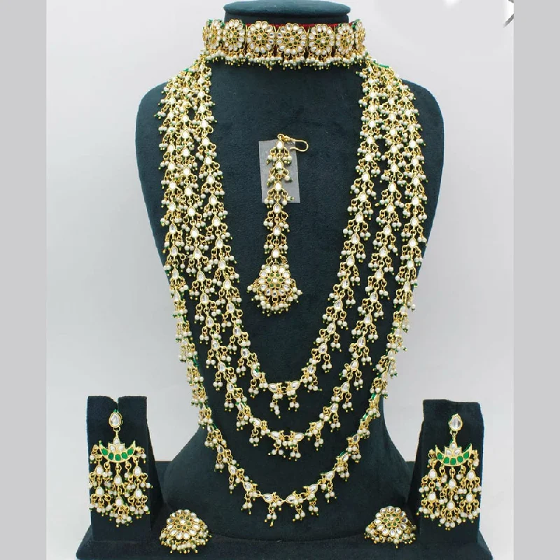 Grab Exquisite Jewelry At The Lowest Prices Manisha Jewellery Gold Plated kundan Stone And Pearls Double Necklace Set Grab Exquisite Jewelry At The Lowest Prices Manisha Jewellery Gold Plated kundan Stone And Pearls Double Necklace Set