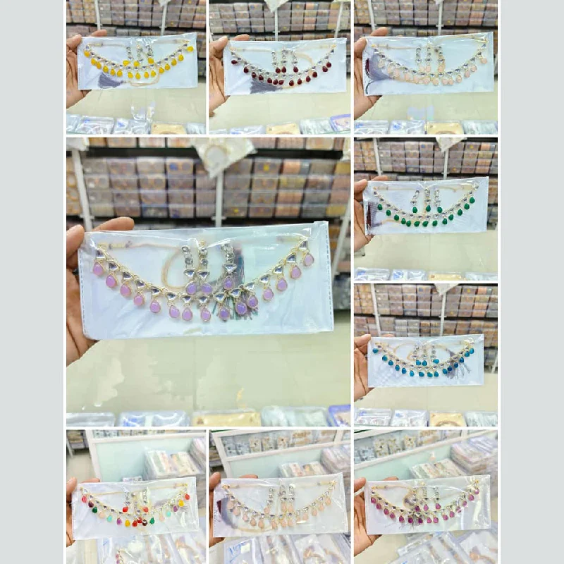 Shop Fine Jewelry With Exclusive Savings Manisha Jewellery Gold Plated Kundan Stone Necklace Set (Assorted Color 1 Piece Only)
