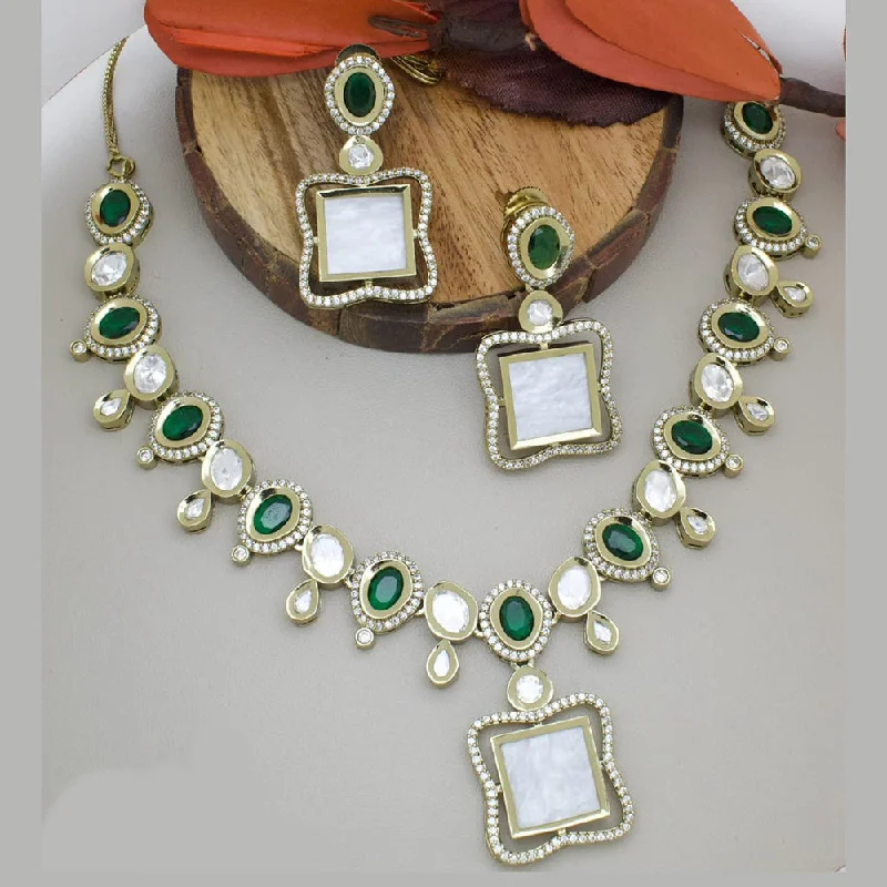 Your Dream Jewelry At Dream Prices Manisha Jewellery Gold Plated Pota Stone And Austrian Stone Necklace Set