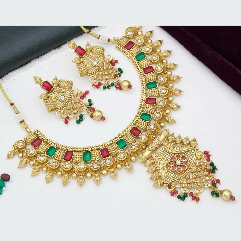 Timeless Elegance At Unbelievable Discounts Manisha Jewellery Gold Plated Pota Stone And Beads Necklace Set Timeless Elegance At Unbelievable Discounts Manisha Jewellery Gold Plated Pota Stone And Beads Necklace Set