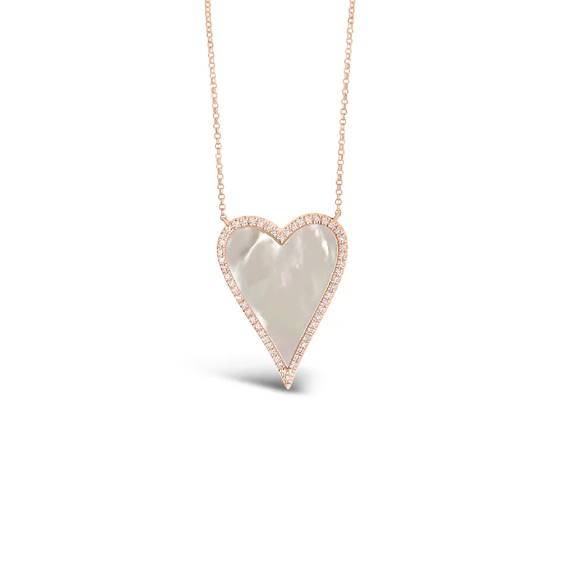 Affordable Luxury Jewelry – Style At A Great Price Mother of Pearl & Diamond Heart Necklace Affordable Luxury Jewelry – Style At A Great Price Mother of Pearl & Diamond Heart Necklace