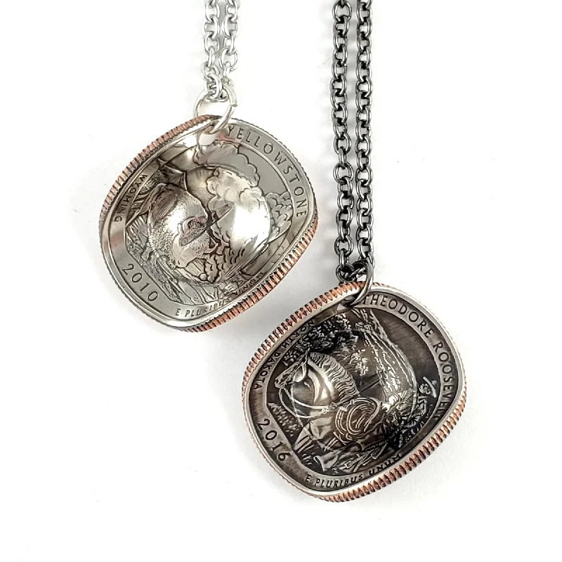 Don't Miss Out On Jaw-Dropping Jewelry Discounts National Park Quarter Cowboy Hat Coin Necklace Don't Miss Out On Jaw-Dropping Jewelry Discounts National Park Quarter Cowboy Hat Coin Necklace