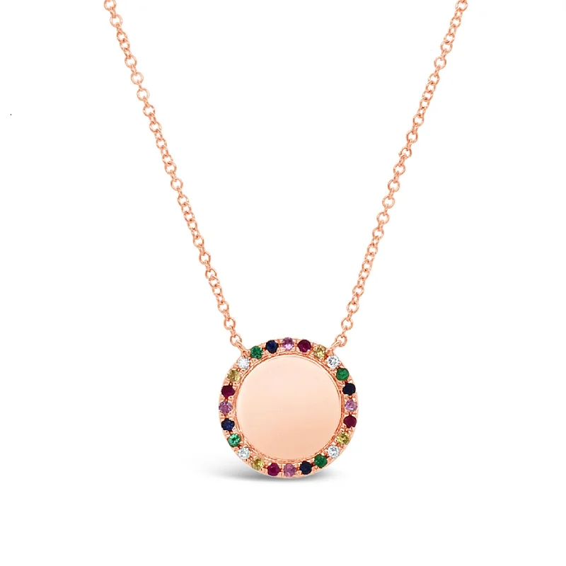 Elegant Designs, Unbeatable Discounts – Shop Jewelry Now Rainbow Gemstone Disc Pendant Elegant Designs, Unbeatable Discounts – Shop Jewelry Now Rainbow Gemstone Disc Pendant