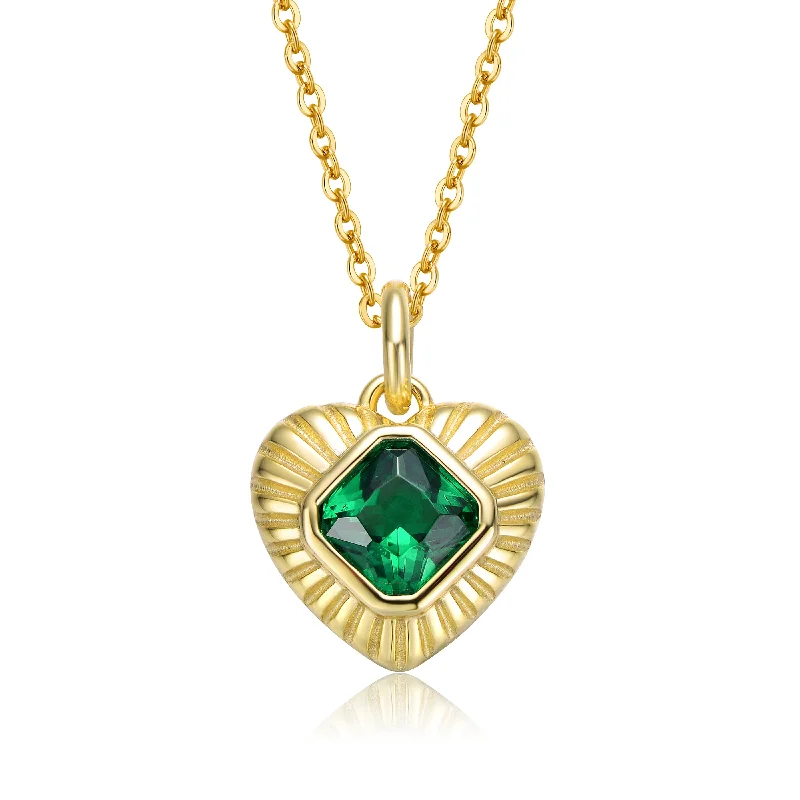 Unmissable Jewelry Clearance – Final Reductions Coeur Sunray Green Heart Pendant Necklace Unmissable Jewelry Clearance – Final Reductions Coeur Sunray Green Heart Pendant Necklace