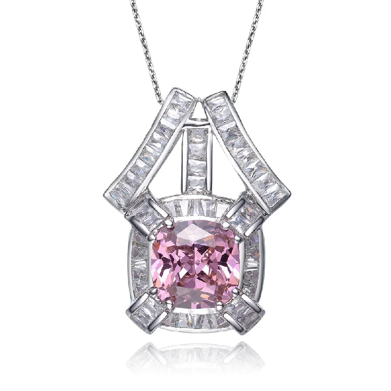 Get The Sparkle You Love At Prices You Adore Déco Core Geometric Pink Pendant Necklace Get The Sparkle You Love At Prices You Adore Déco Core Geometric Pink Pendant Necklace