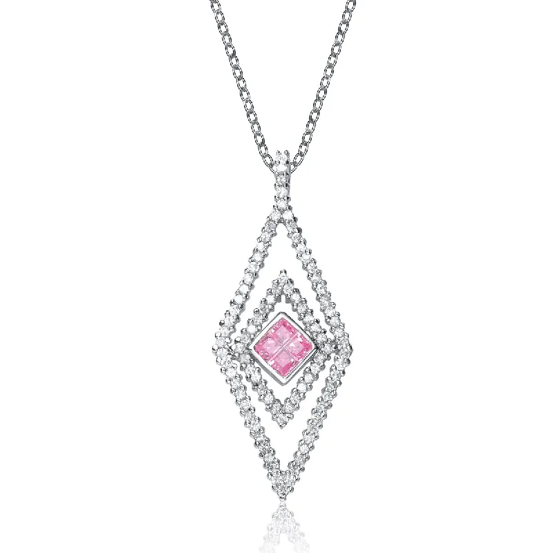 Dazzle In Elegance With Our Biggest Jewelry Sale Renée Geometric Argyle Pink Pendant Necklace Dazzle In Elegance With Our Biggest Jewelry Sale Renée Geometric Argyle Pink Pendant Necklace