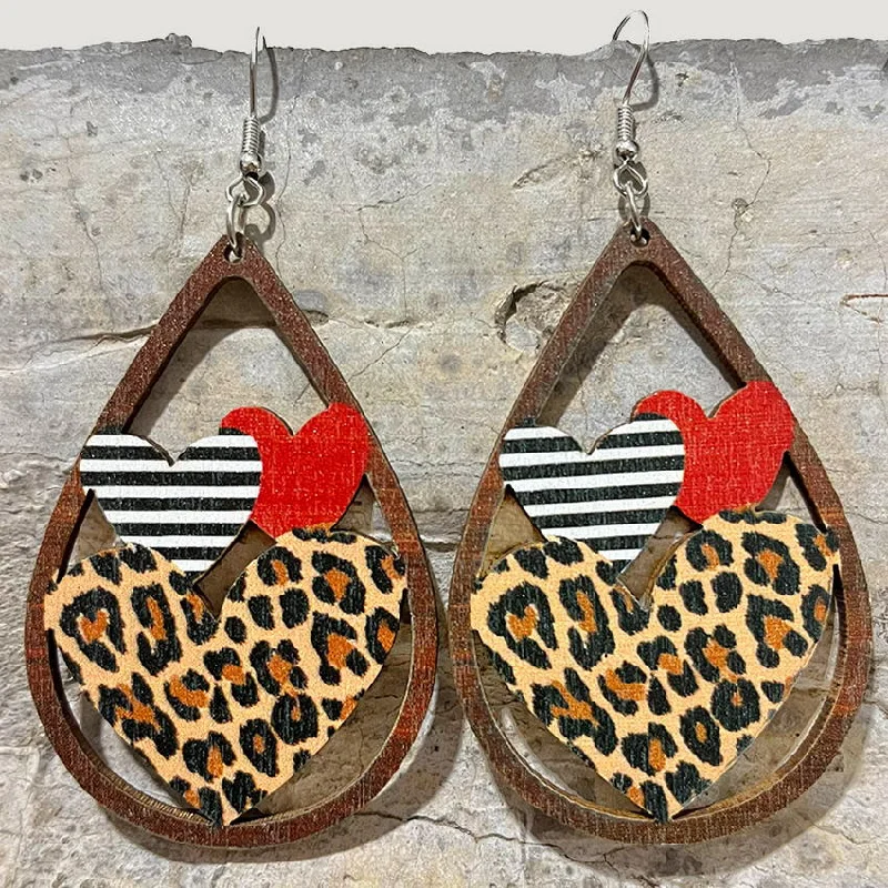Shine Without Limits – Jewelry Sale Happening Now Wood Heart Drop Earrings