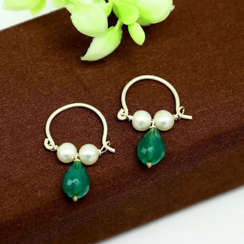 Your Dream Jewelry At Dream Prices – Shop Now 925 sterling silver custom made hoops earring, gorgeous hanging pearls and green stone ,hoops earring for kids, girl's gifting jewelry s911 Your Dream Jewelry At Dream Prices – Shop Now 925 sterling silver custom made hoops earring, gorgeous hanging pearls and green stone ,hoops earring for kids, girl's gifting jewelry s911