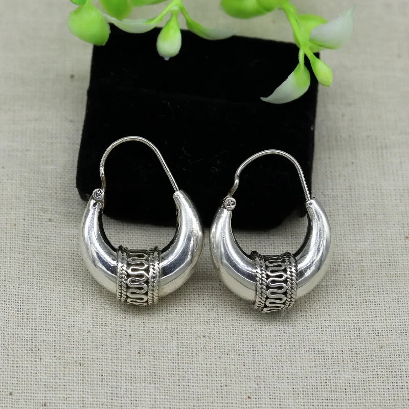Sparkle On A Budget – Fine Jewelry For Less 925 sterling silver handmade hoops stud earring bali, excellent customized stylish belly dance personalized gift tribal ethnic jewelry ske10
