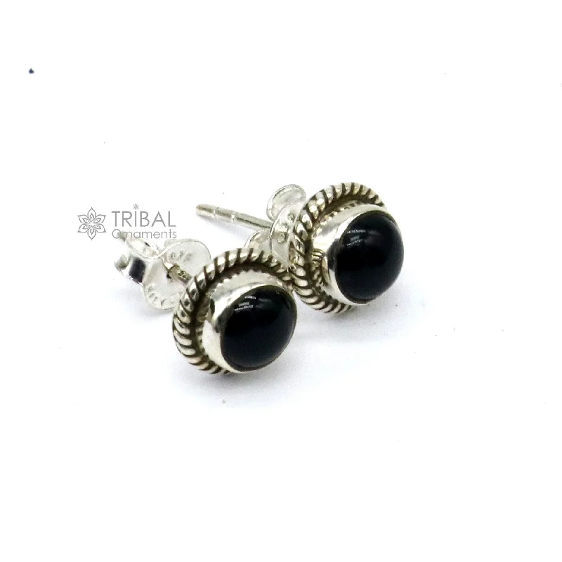 Trending Jewelry Now At Unbeatable Prices 925 sterling silver handmade stud earring with gorgeous single black onyx stone stud earring best unisex jewelry s1282 Trending Jewelry Now At Unbeatable Prices 925 sterling silver handmade stud earring with gorgeous single black onyx stone stud earring best unisex jewelry s1282