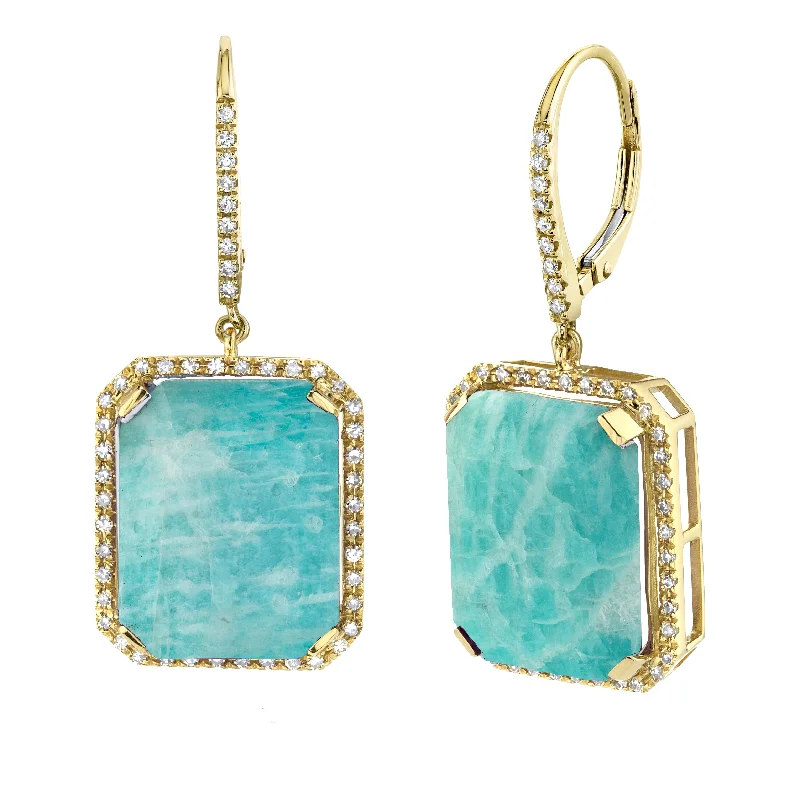Get The Best Deals On Timeless Jewelry Pieces AMAZONITE PORTRAIT EARRINGS