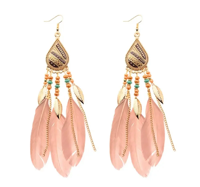 Luxury Jewelry Sale – Elegant Styles At Unbeatable Prices Beautiful Bohemian Rose Pink Feather Earrings Luxury Jewelry Sale – Elegant Styles At Unbeatable Prices Beautiful Bohemian Rose Pink Feather Earrings