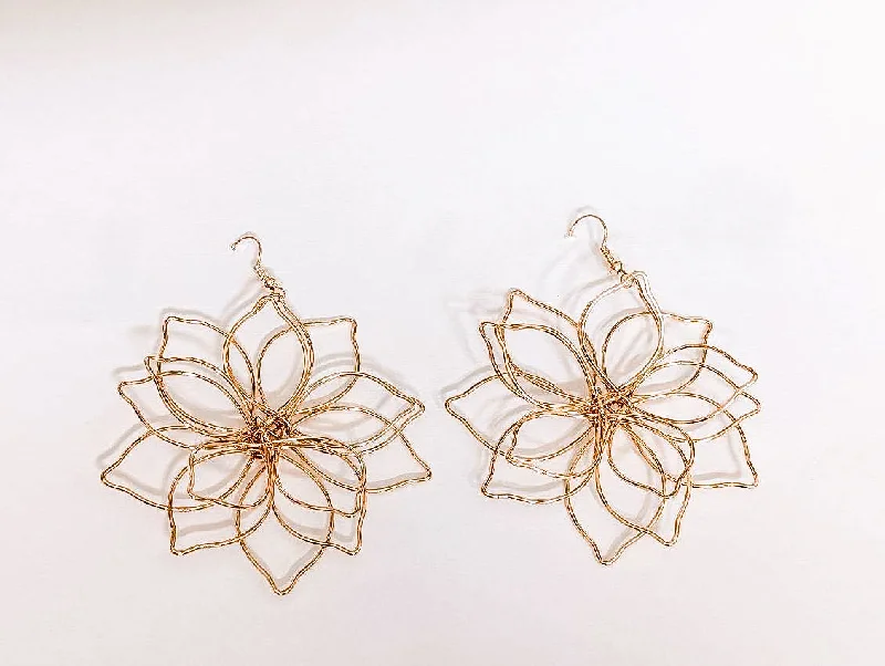 Bestselling Jewelry At Special Promotional Rates Beautiful Gold Flower Earrings