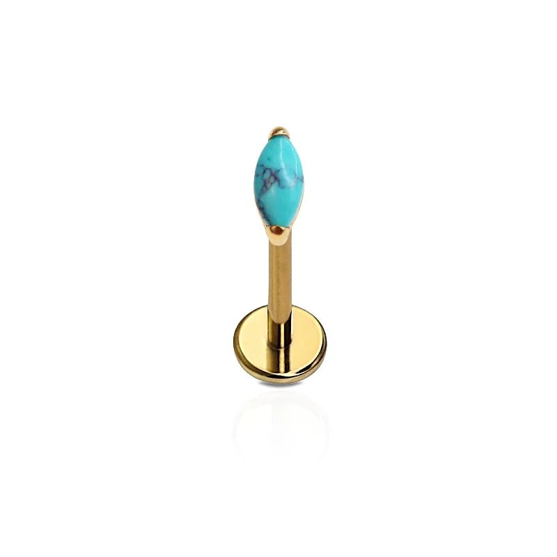 Luxury Handcrafted Jewelry For Elegant Looks Blue Skies Marquise Flat Back Stud