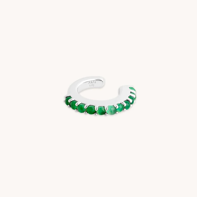 Exclusive Jewelry Bundles At Discounted Prices Chrysoprase Ear Cuff in Silver