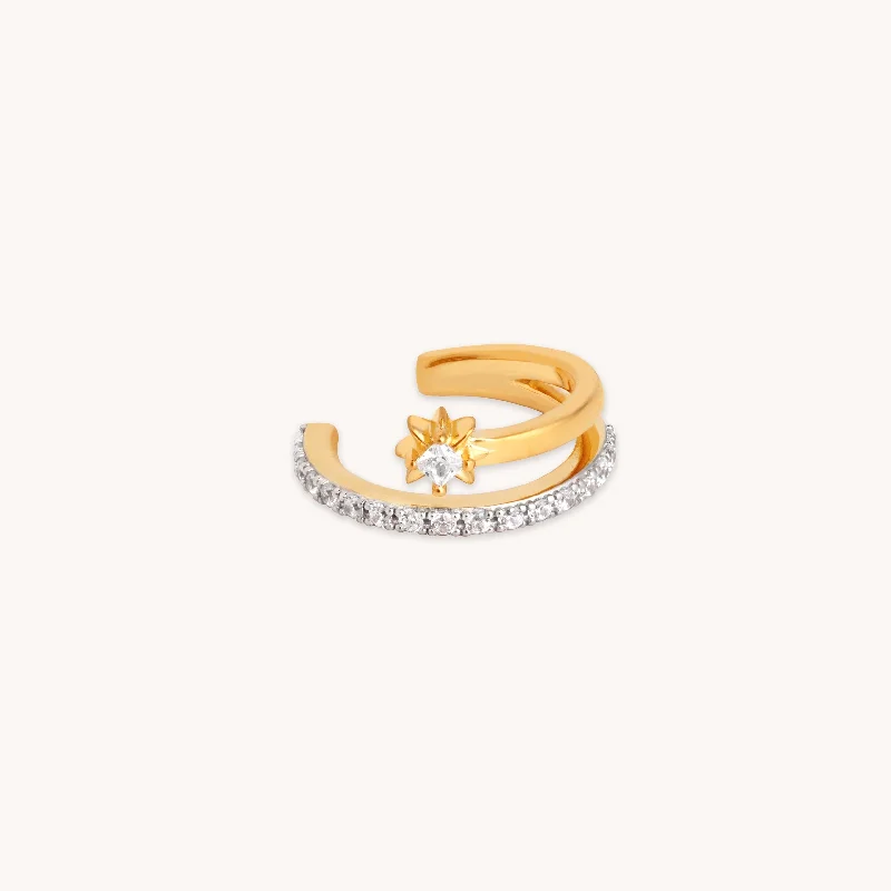 Luxury Jewelry Now At Special Promotional Rates Cosmic Illusion Crystal Ear Cuff in Gold Luxury Jewelry Now At Special Promotional Rates Cosmic Illusion Crystal Ear Cuff in Gold
