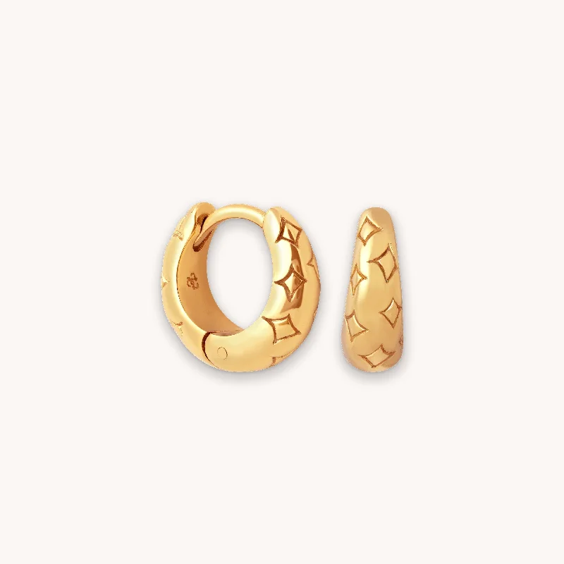 Timeless Jewelry At Special Discount Rates Cosmic Star Graduated Huggies in Gold