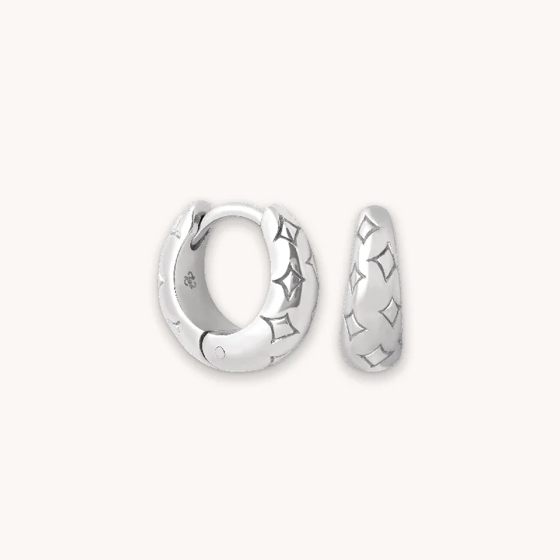 Exclusive Gemstone Jewelry At Special Prices Cosmic Star Graduated Huggies in Silver Exclusive Gemstone Jewelry At Special Prices Cosmic Star Graduated Huggies in Silver