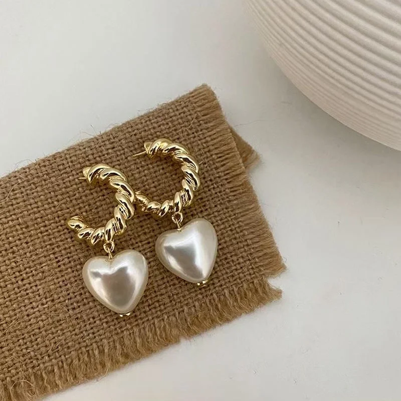 Modern Statement Jewelry For Bold Styling delight-heart-with-half-hoop-earrings-jlt11231 Modern Statement Jewelry For Bold Styling delight-heart-with-half-hoop-earrings-jlt11231