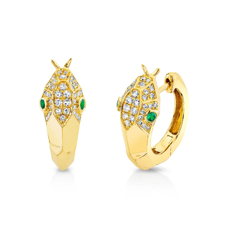 Affordable Luxury Jewelry – Style At A Great Price DIAMOND & GREEN GARNET SNAKE HUGGIES Affordable Luxury Jewelry – Style At A Great Price DIAMOND & GREEN GARNET SNAKE HUGGIES