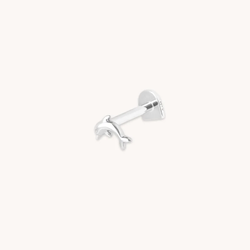 Exclusive Jewelry Markdowns – Limited-Time Offer Dolphin Piercing Stud in Solid White Gold Exclusive Jewelry Markdowns – Limited-Time Offer Dolphin Piercing Stud in Solid White Gold