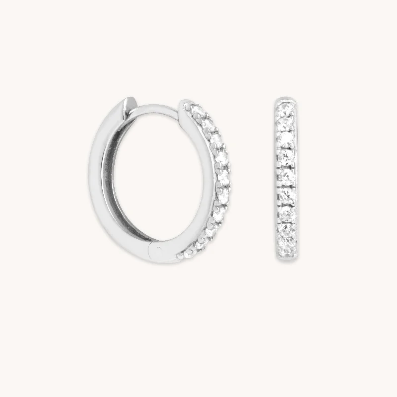 Sparkle More For Less – Jewelry Sale Happening Now Essential Crystal Small Hoops in Silver Sparkle More For Less – Jewelry Sale Happening Now Essential Crystal Small Hoops in Silver