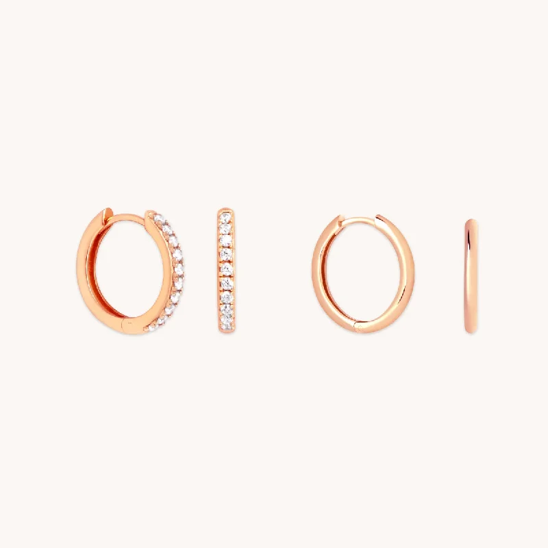 Bold And Beautiful Jewelry Now At Irresistible Prices Essential Shimmer Hoop Gift Set in Rose Gold Bold And Beautiful Jewelry Now At Irresistible Prices Essential Shimmer Hoop Gift Set in Rose Gold