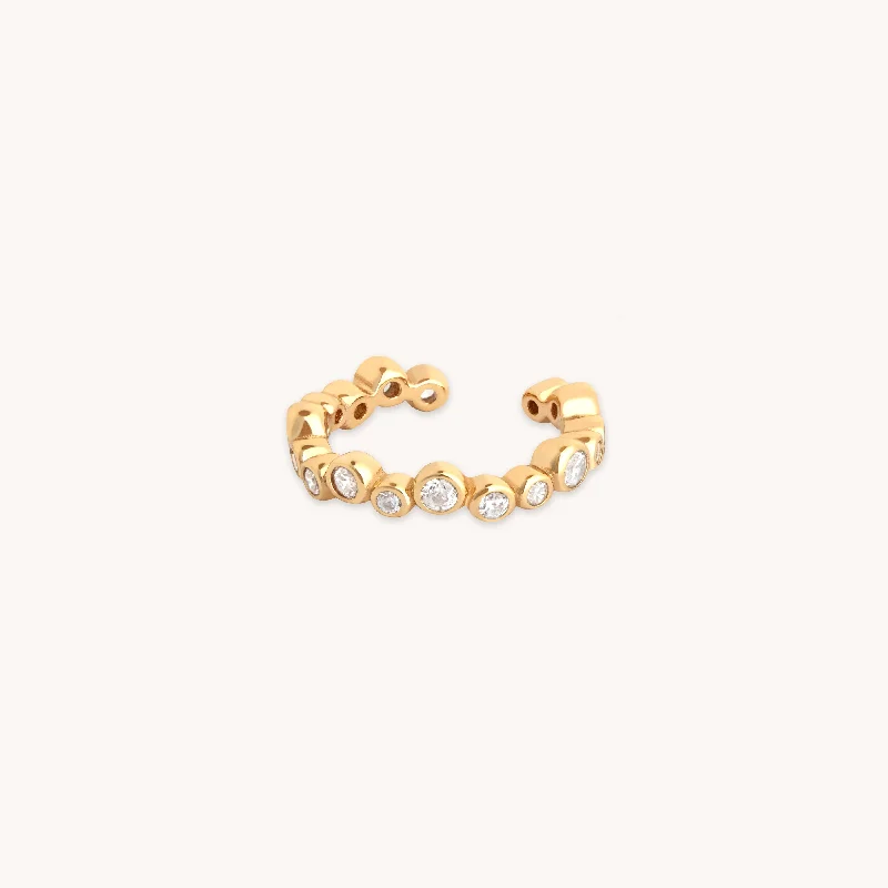 Discounted Jewelry For A Glamorous Look Gleam Crystal Ear Cuff in Gold