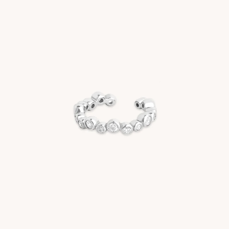 Exclusive Jewelry Offers – Sparkle For Less Gleam Crystal Ear Cuff in Silver