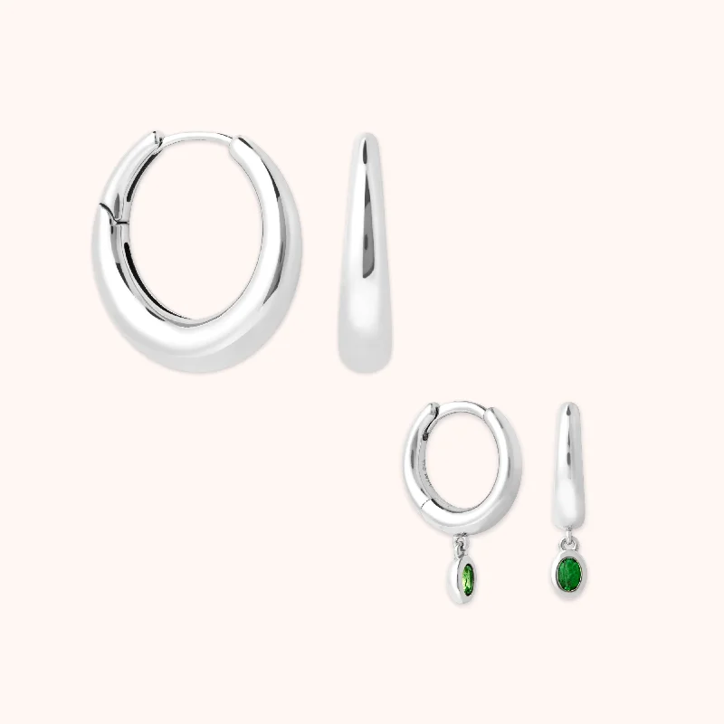 Handmade Pearl Jewelry For Timeless Elegance Green Topaz Gift Set in Silver