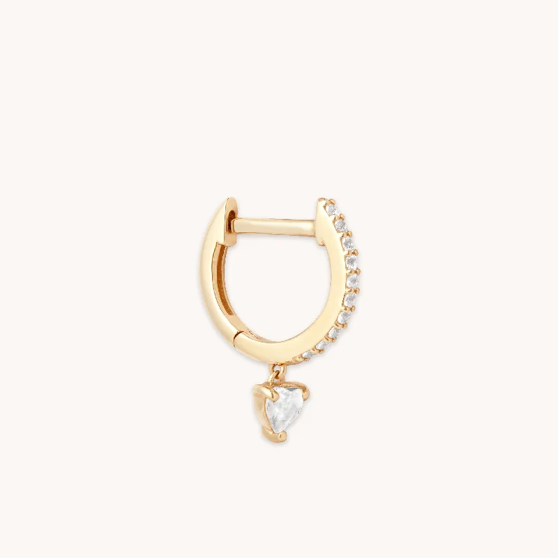 Best Jewelry Sale Prices – Limited-Time Offer Heart Gem Drop Piercing Hoop in Solid Gold Best Jewelry Sale Prices – Limited-Time Offer Heart Gem Drop Piercing Hoop in Solid Gold