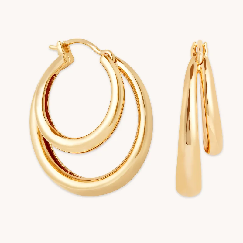 High-End Jewelry, Now More Affordable Than Ever Illusion Dome Hoops in Gold