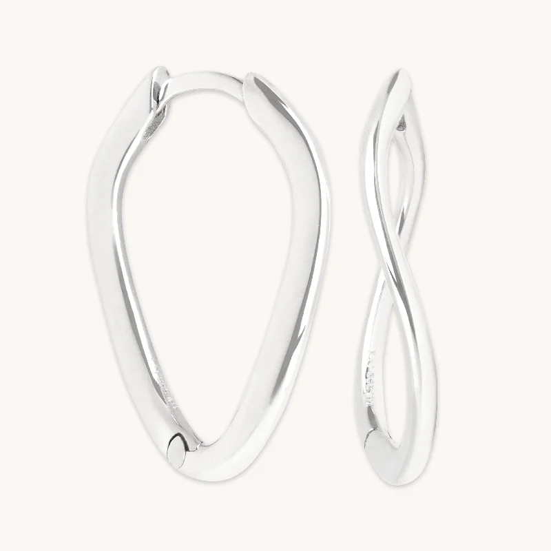 Affordable Luxury Jewelry For Every Occasion Infinite Hoops in Solid White Gold