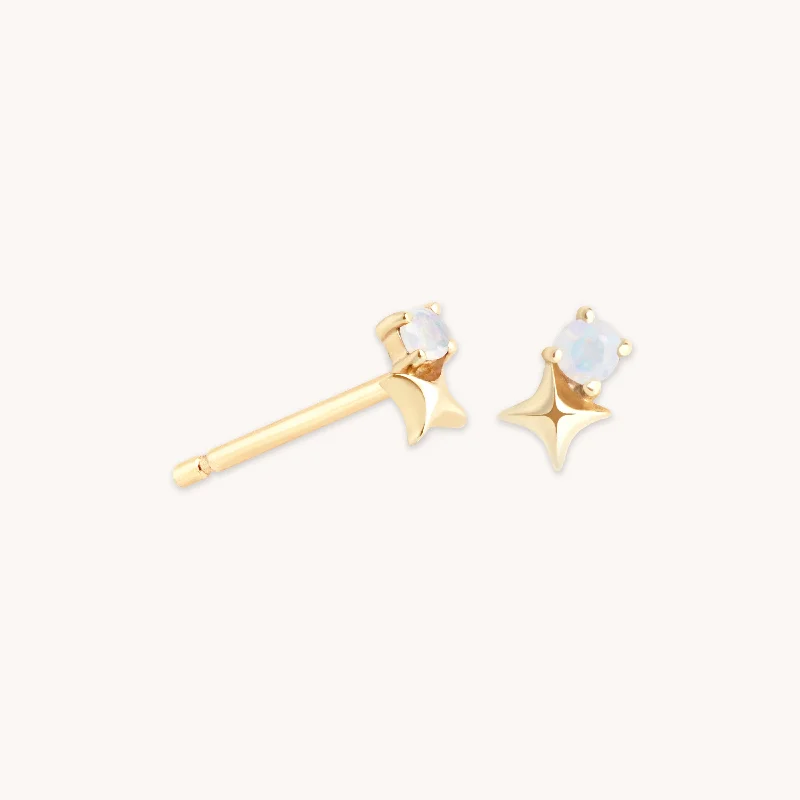 Fine Jewelry, Limited-Time Offers Available June Moonstone Birthstone Earrings in Solid Gold
