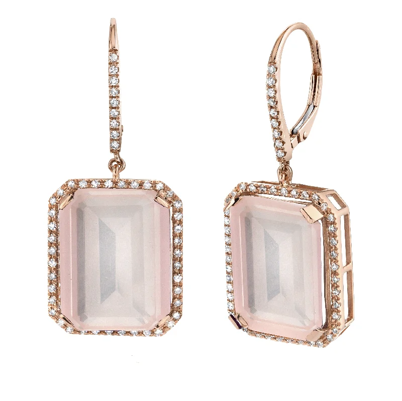 Adjustable Charm Bracelets For A Perfect Fit LIGHT PINK CRYSTAL PORTRAIT EARRINGS