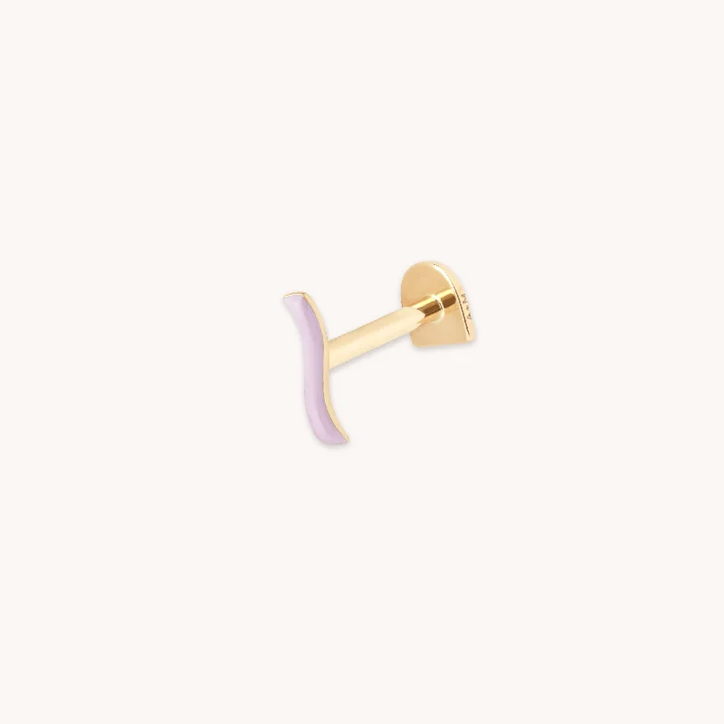 Luxury Jewelry Clearance – Shop Premium Styles Now Lilac Enamel Wave Piercing Stud in Solid Gold Luxury Jewelry Clearance – Shop Premium Styles Now Lilac Enamel Wave Piercing Stud in Solid Gold