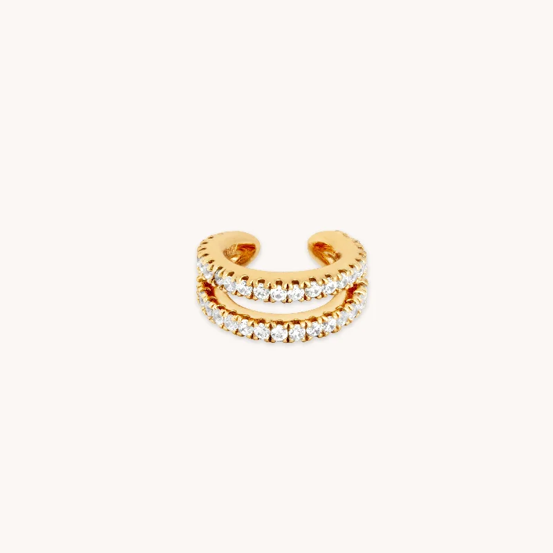 Dazzle With Discounts – Shop Jewelry On Sale Mini Illusion Crystal Ear Cuff in Gold